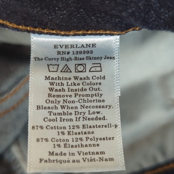 Everlane The Curvy High-Rise Crop Skinny Jean Dark Wash - Picture 12 of 12